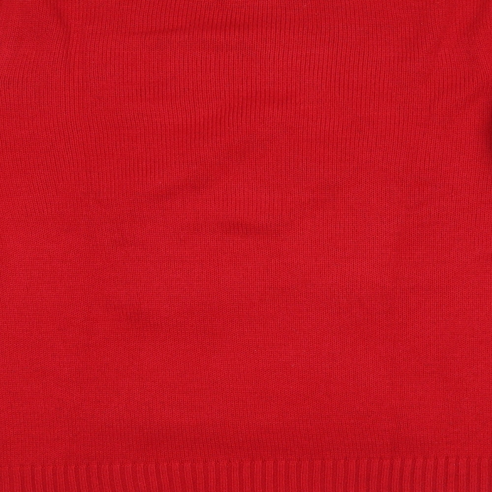 Cedar Wood State Mens Red Pullover Jumper Size M - Christmas, Snowman