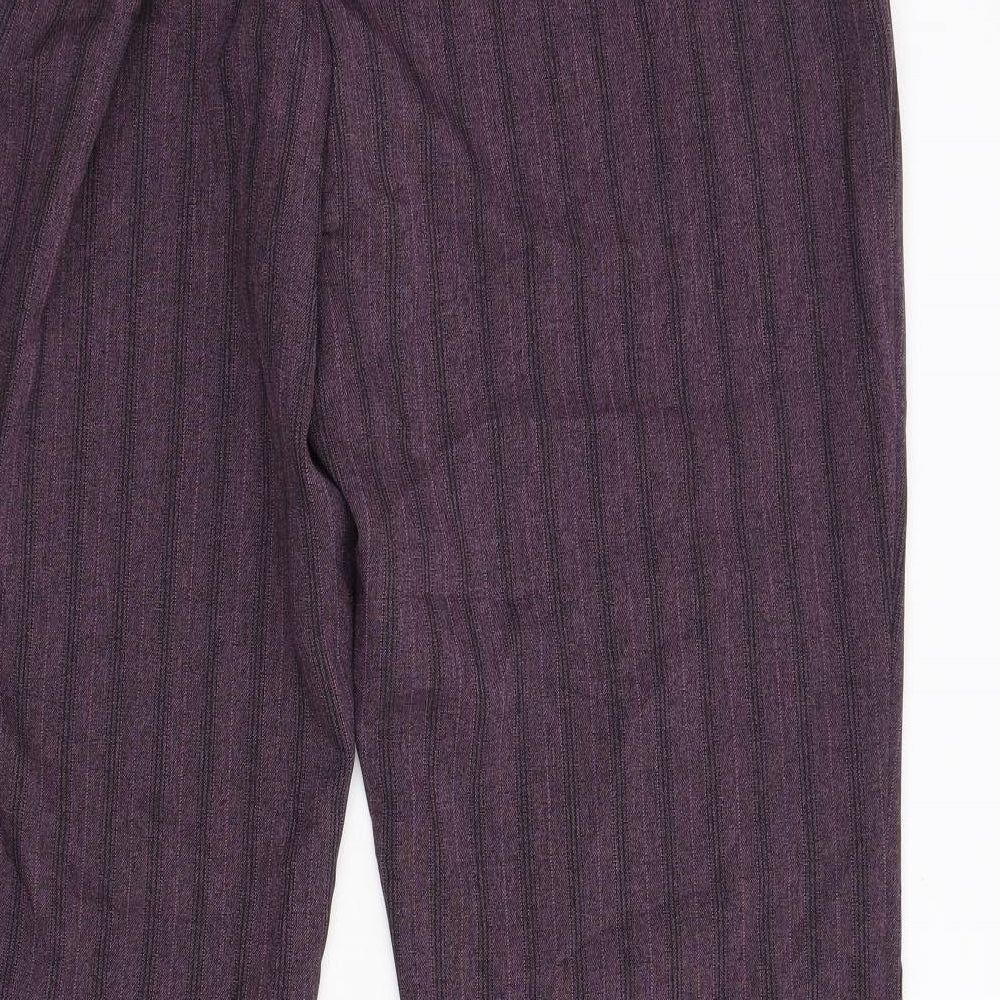 Afibel Womens Purple Trousers Size 20 L30 in