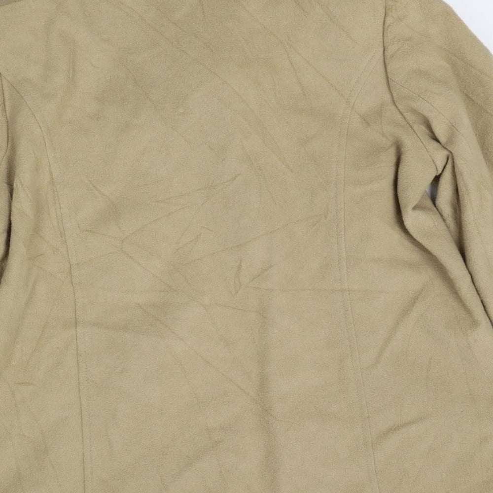 M&S Womens Beige Overcoat Coat Size 14