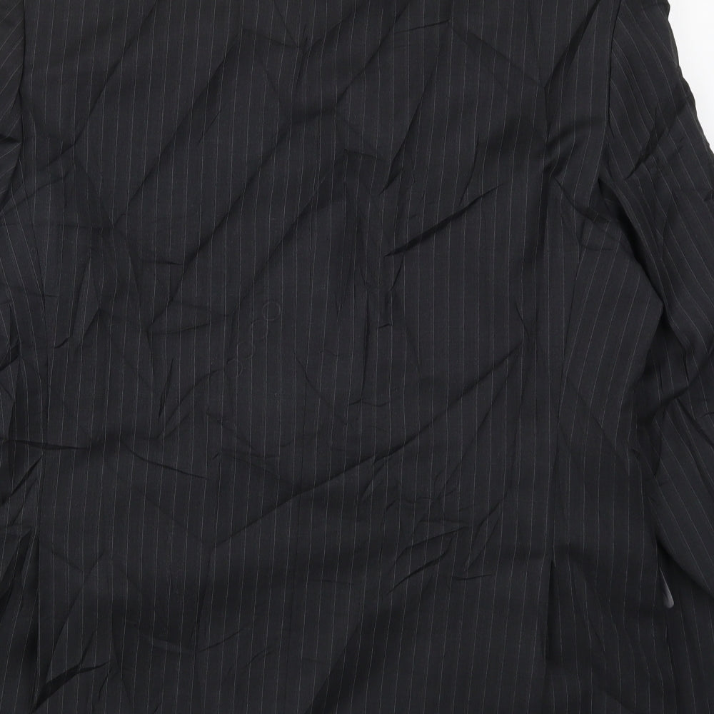 Marks and Spencer Mens Grey Striped Jacket Suit Jacket Size 42