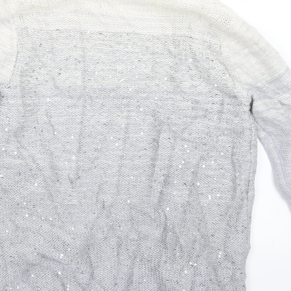 Gap Girls Grey Knit Cardigan Jumper Size 6-7 Years