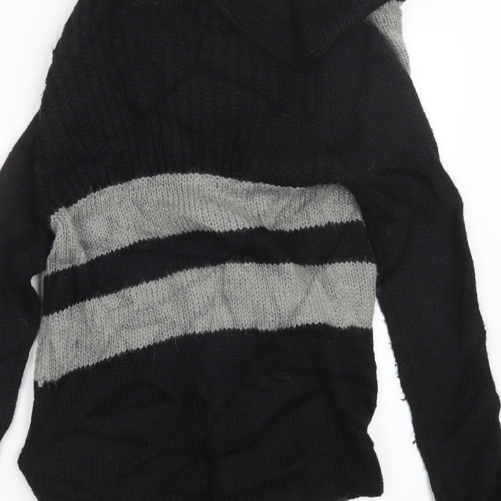Warehouse Womens Black Knit Cardigan Jumper Size 10