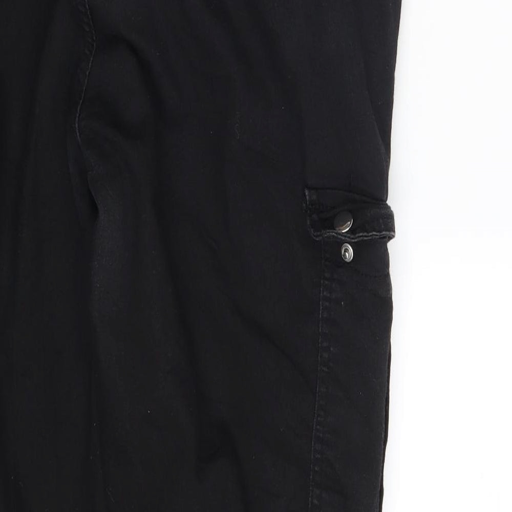 Select Womens Black Denim Carrot Trousers Size 16 L28 in