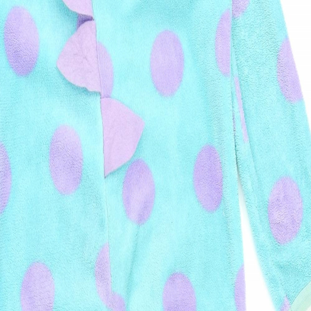 Primark Essentials Boys Blue Spotted Fleece One Piece Size 11-12 Years - Sully Monsters Inc