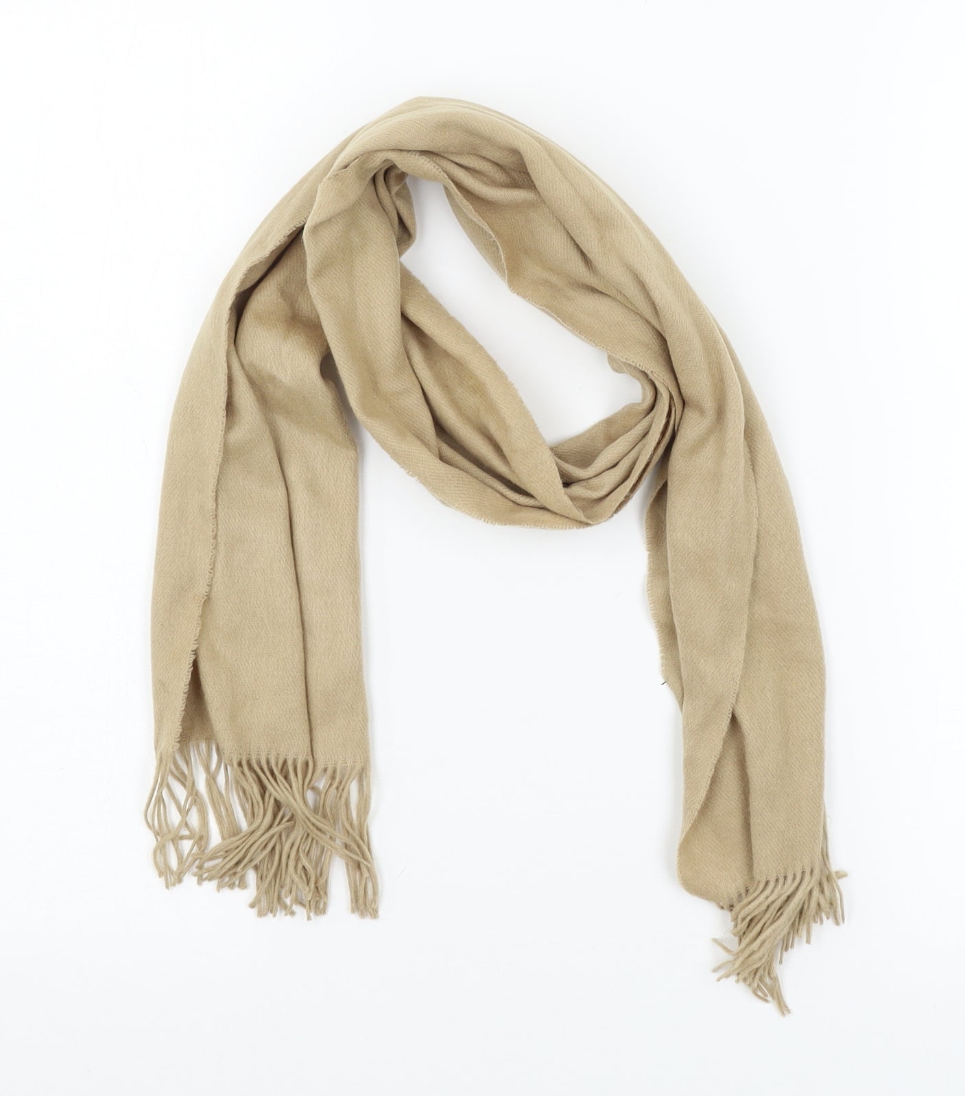 Preworn Womens Beige Knit Scarf