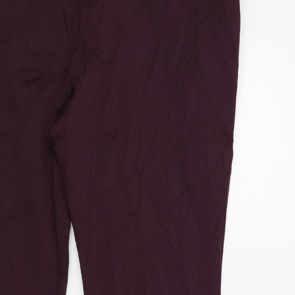 M&S Womens Purple Trousers Size 18 L23 in