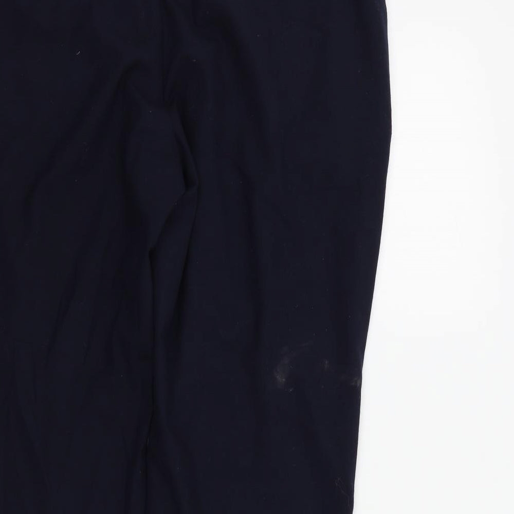 M&S Womens Blue Trousers Size 16 L25 in