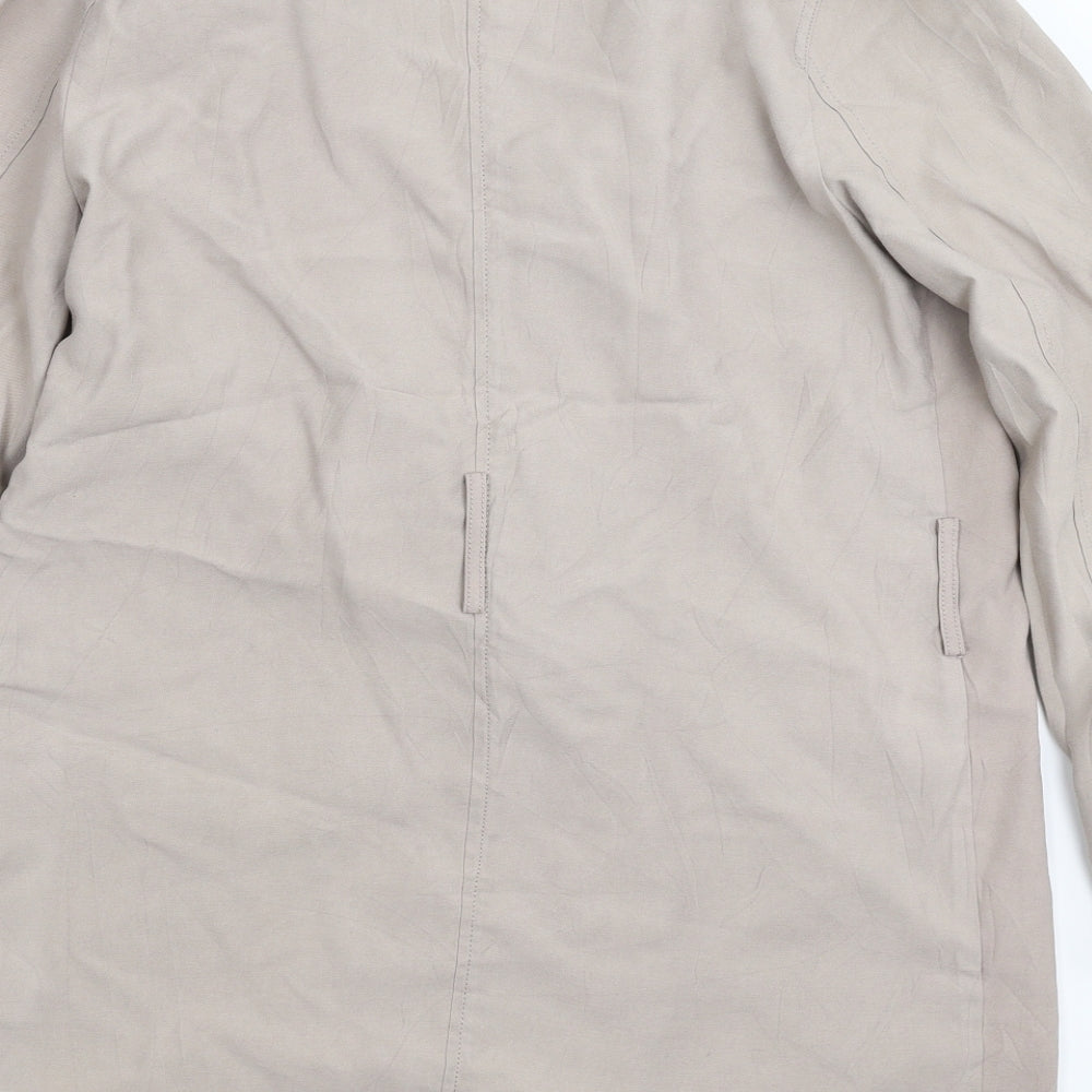 Preworn Womens Grey Pea Coat Coat Size 14