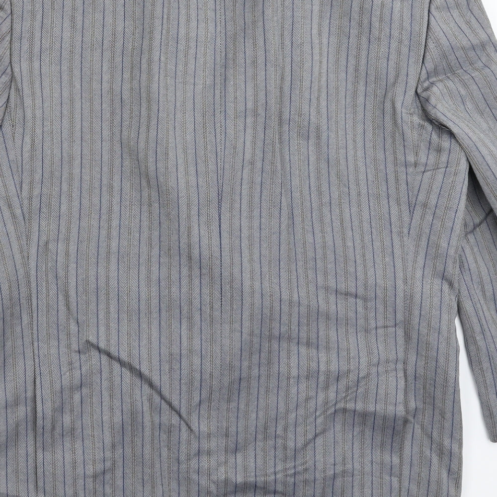 Desch Mens Grey Herringbone Jacket Suit Jacket Size 42