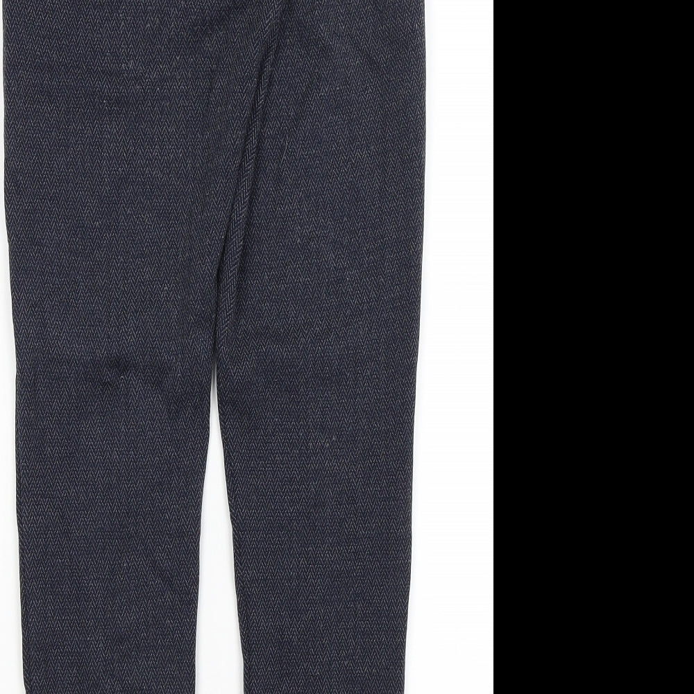 M&S Womens Blue Trousers Size 8 L25 in