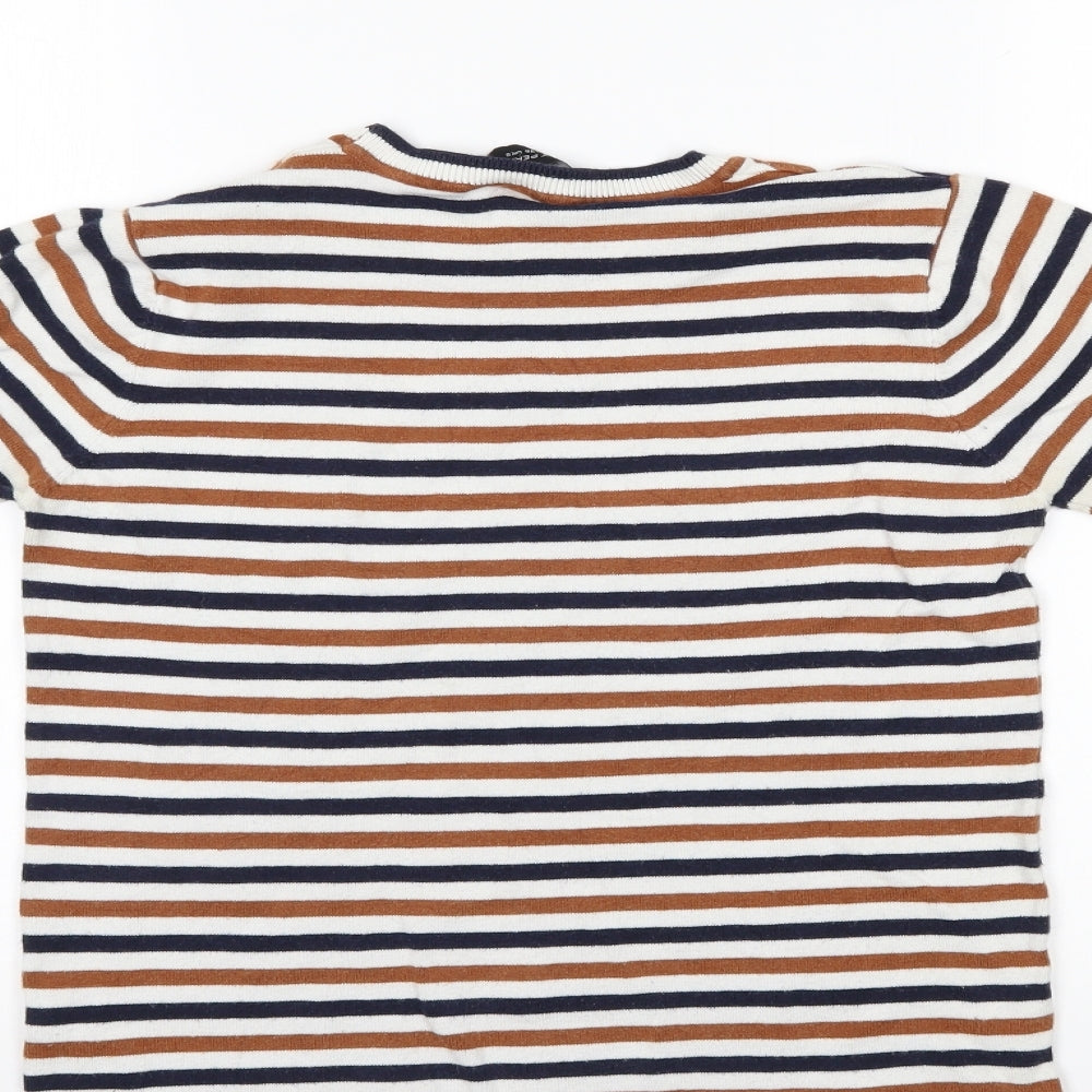 Dorothy Perkins Womens Multicoloured Striped Basic T-Shirt Size 8