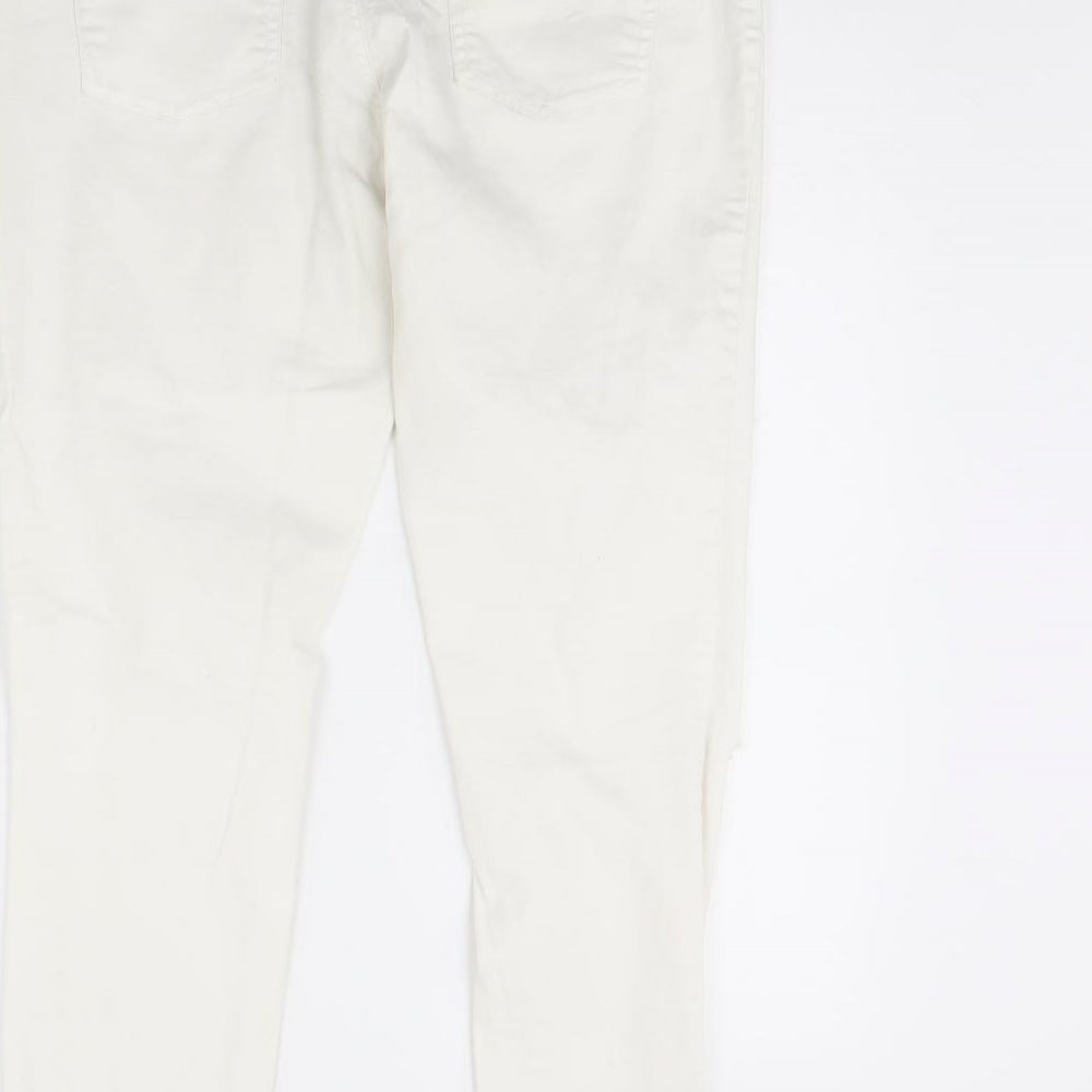 Preworn Womens Ivory Denim Skinny Jeans Size 36 in L30 in