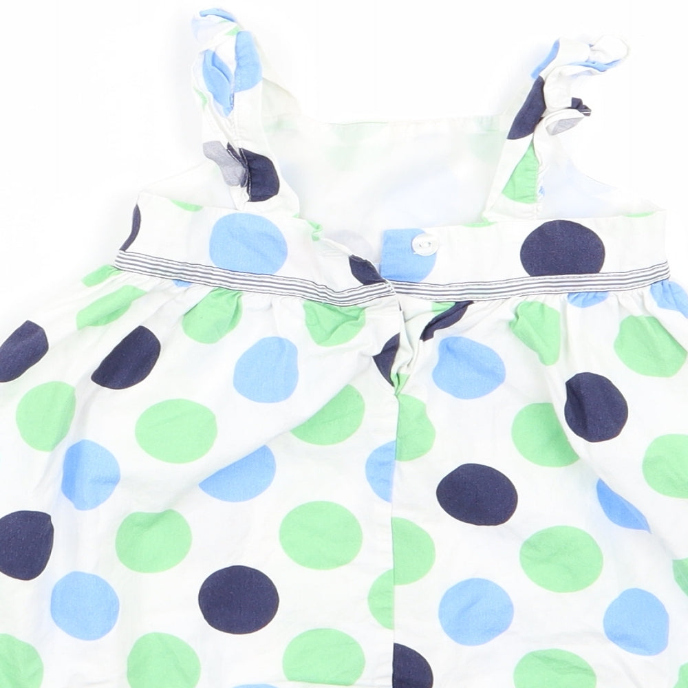 Cherokee Girls Multicoloured Polka Dot Pinafore/Dungaree Dress Size 18 Months - Cherokee Pinafore Dress Toddler