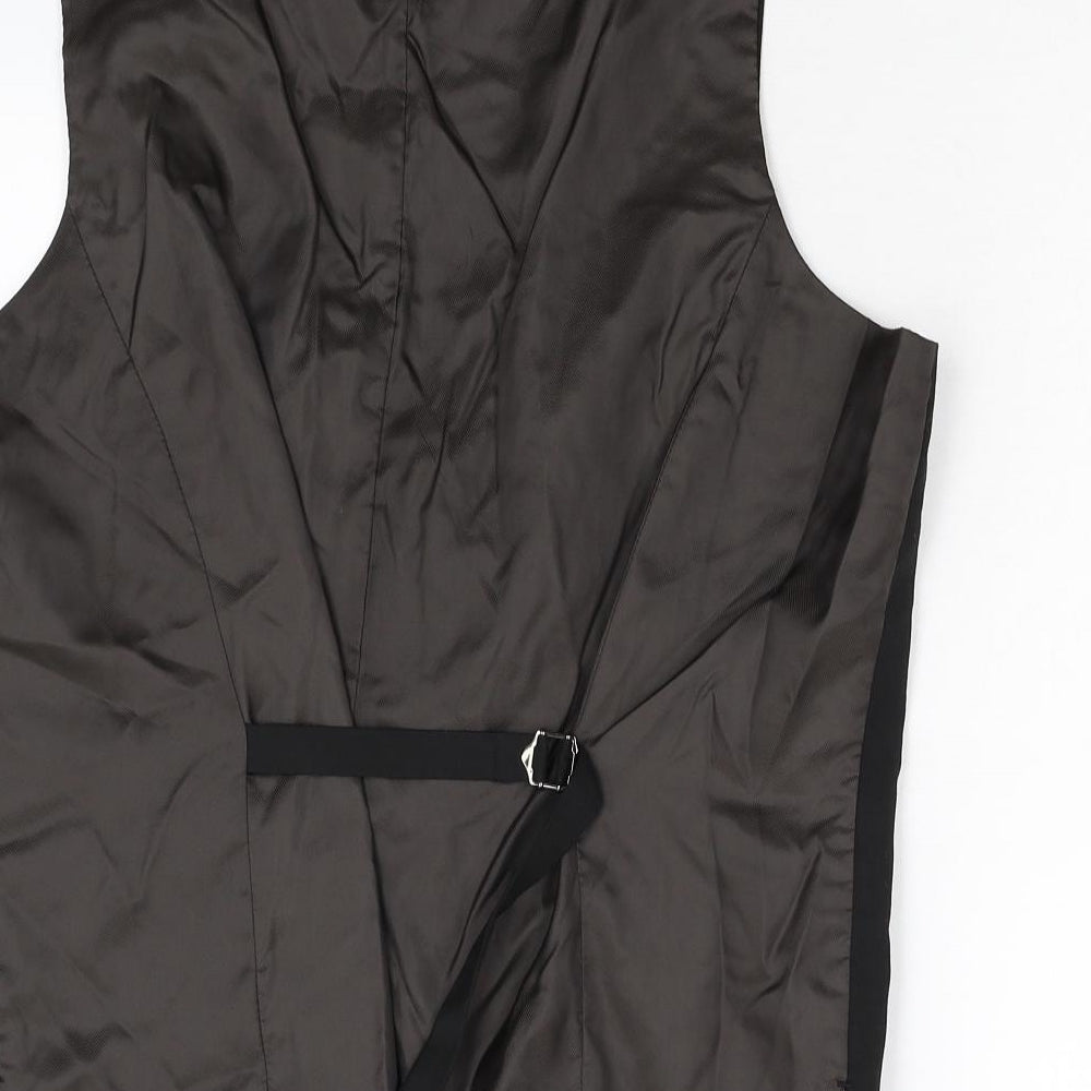 Primark Mens Black Suit Waistcoat Size L