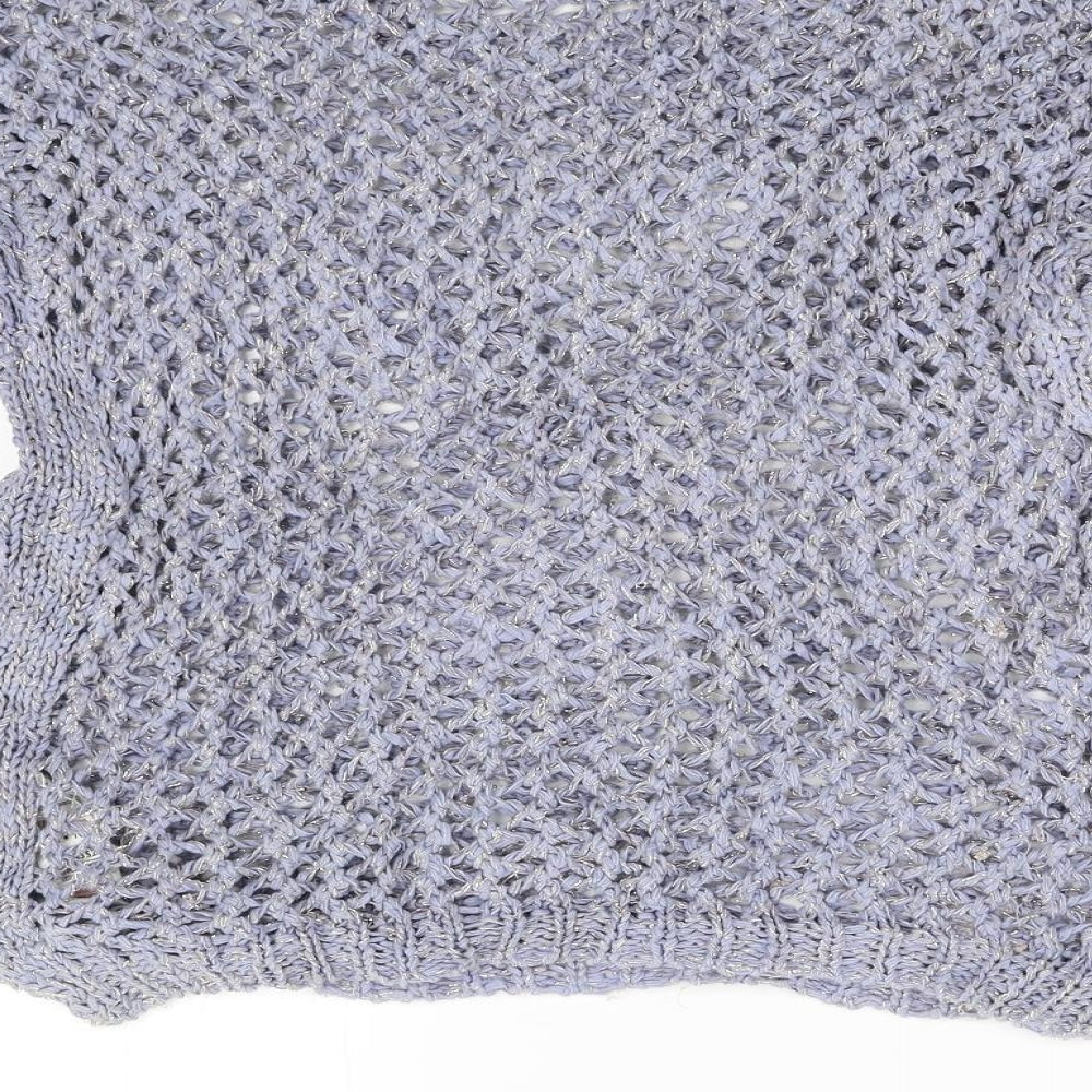 M&S Womens Blue Knit Pullover Jumper Size 10