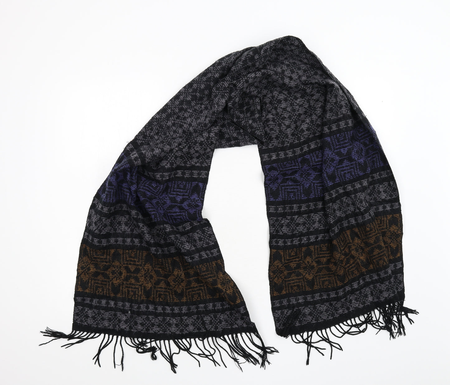 Preworn Unisex Multicoloured Geometric Scarf One Size