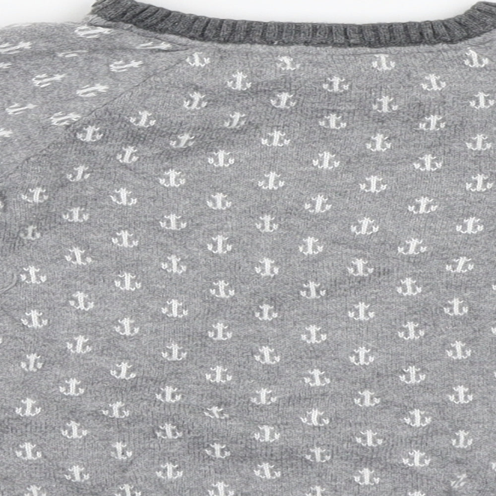 H&M Baby Grey Geometric Pullover Jumper Size 12-18 Months - Anchor Print
