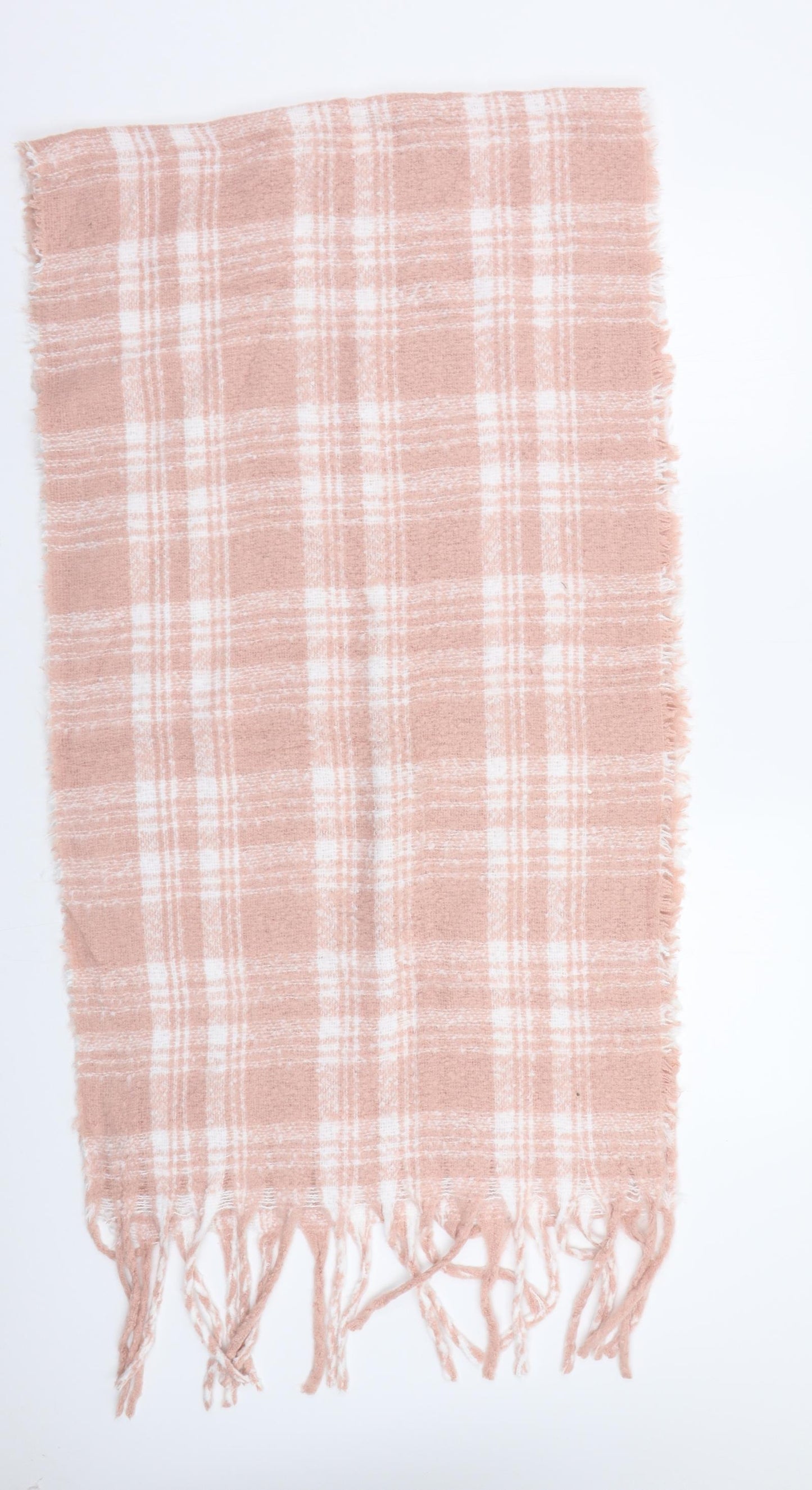 Preworn Womens Pink Check Scarf