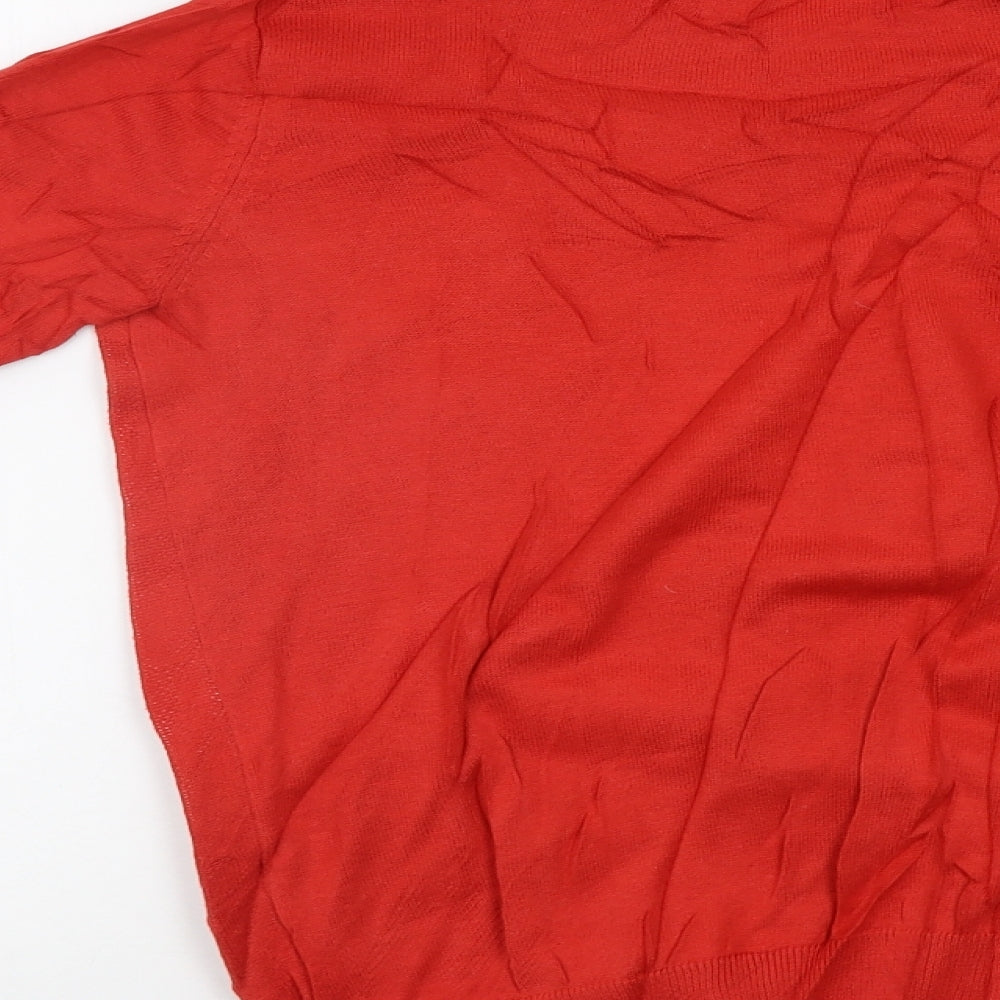 NEXT Womens Red Pullover Jumper Size 8 - Santa