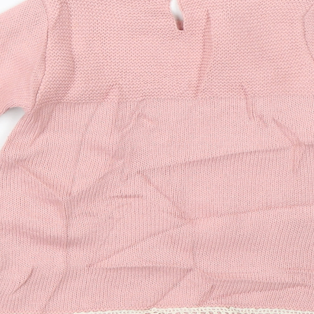 Zip Zap Girls Pink Pullover Jumper Size 9-12 Months