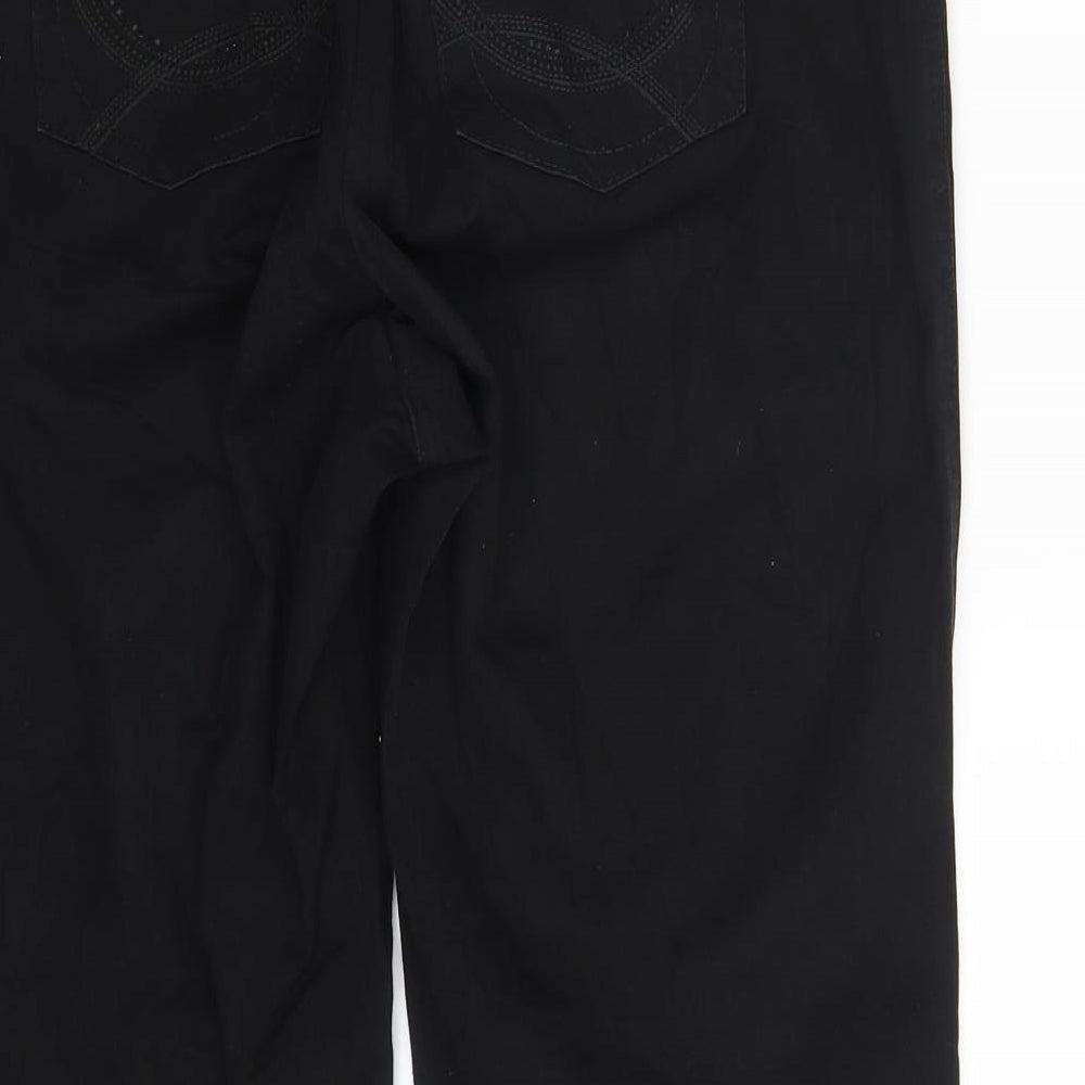 Bonita Womens Black Denim Straight Jeans Size 32 in L28 in