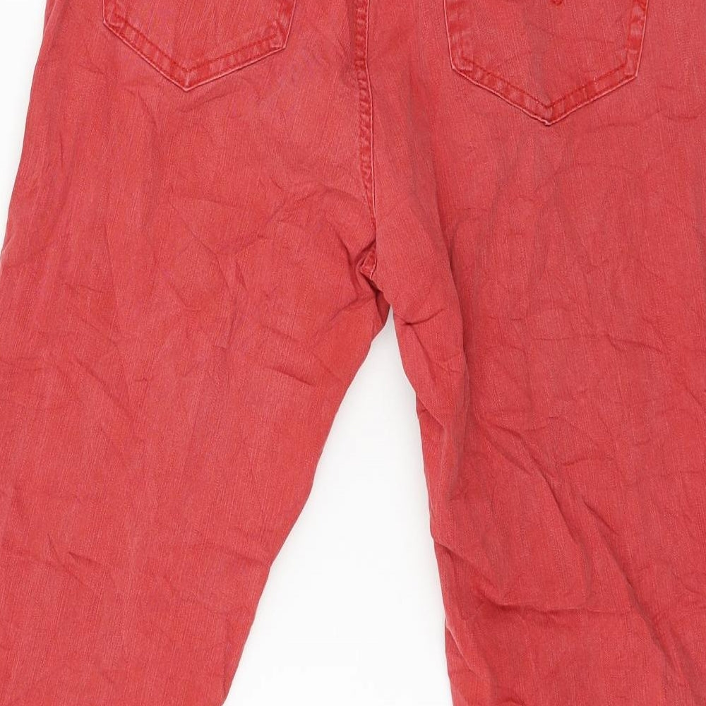 Angels Womens Red Denim Skinny Jeans Size 12 L24 in