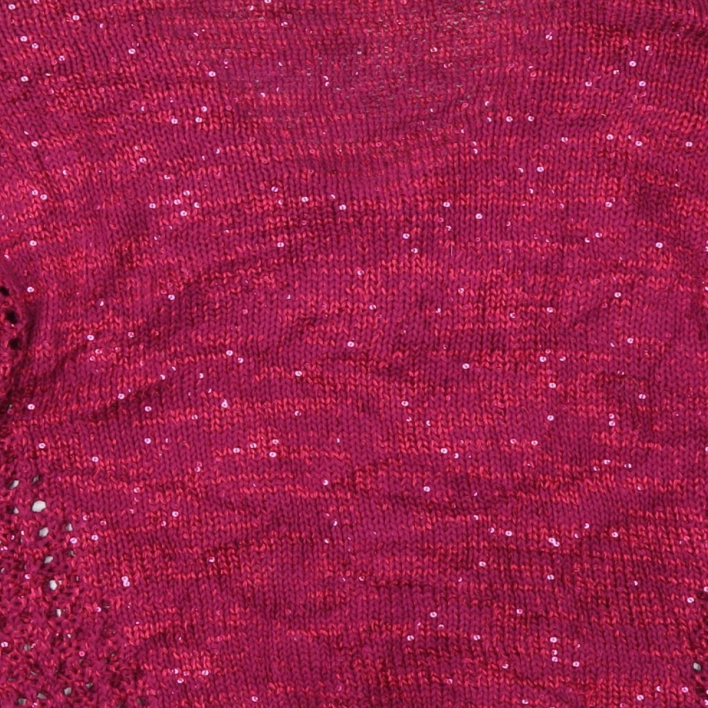 M&S Womens Purple Basic T-Shirt Size 8
