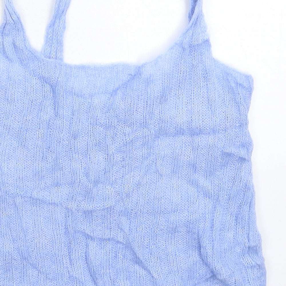 Mango Womens Blue Knit Basic Tank Size XS