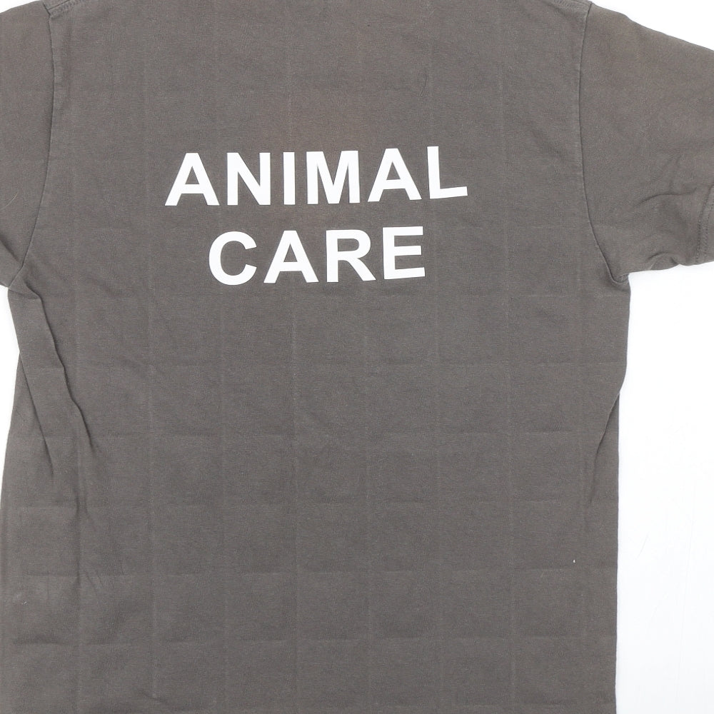 Gildan Womens Grey Basic T-Shirt Size S - Animal Care