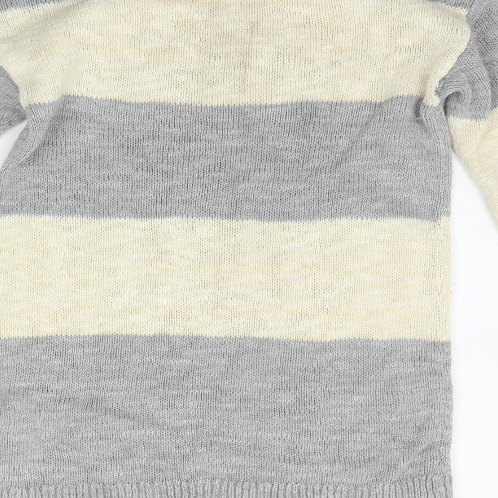 NEXT Womens Beige Striped Pullover Jumper Size 6