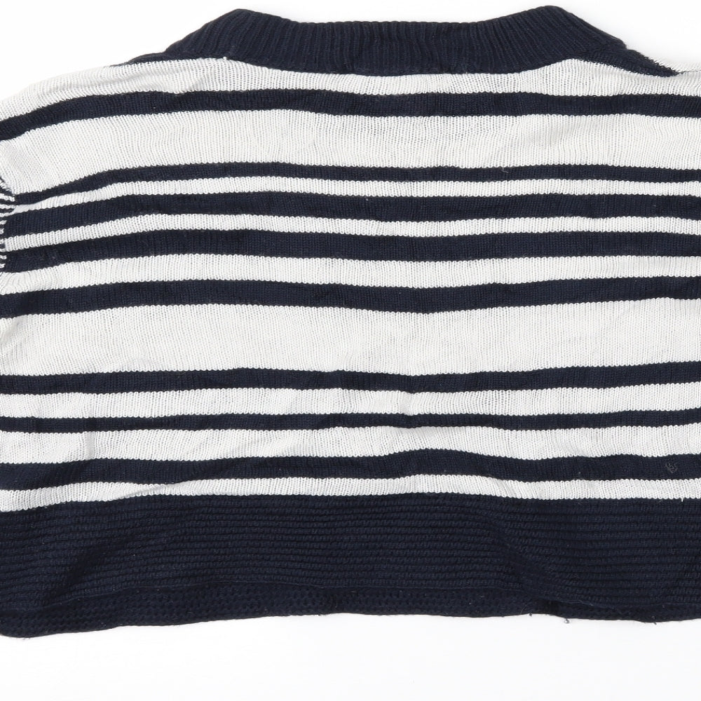 Topshop Womens Multicoloured Striped Pullover Jumper Size 8