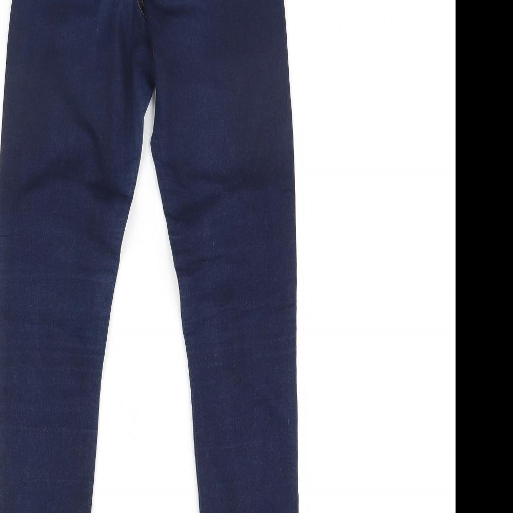 Denim & Co. Womens Blue Denim Skinny Jeans Size 8 L28 in