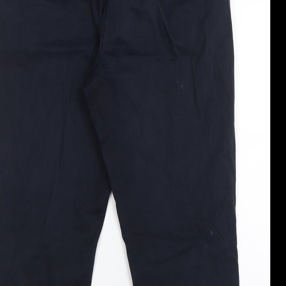 M&S Womens Blue Chino Trousers Size 34 in L21 in