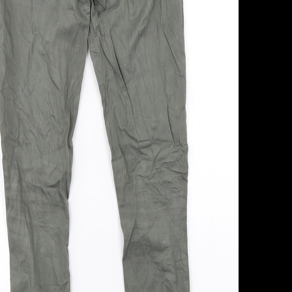 Chillin Womens Green Chino Trousers Size M L28 in