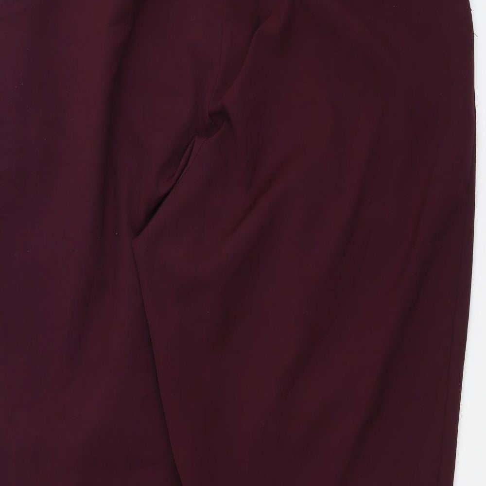 New Look Womens Red Trousers Size 16 L24 in