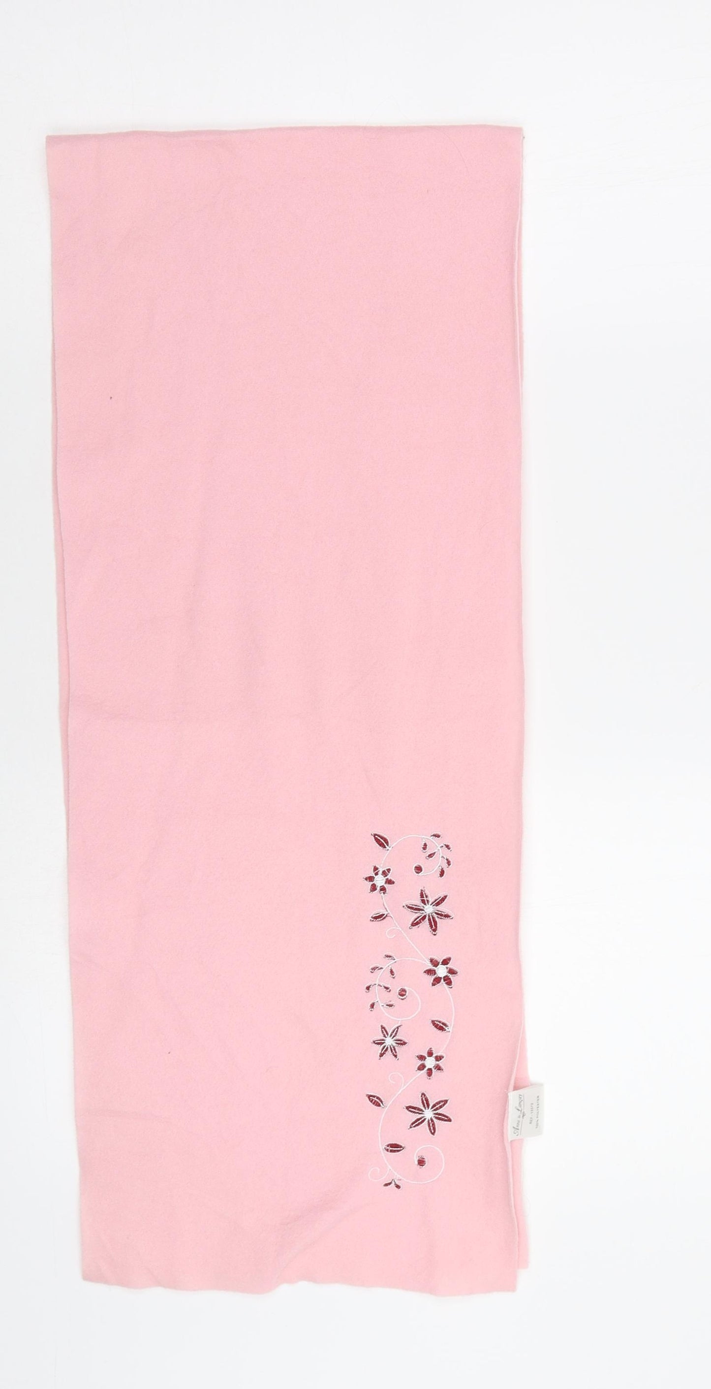 Anne De Lancay Womens Pink Floral Scarf