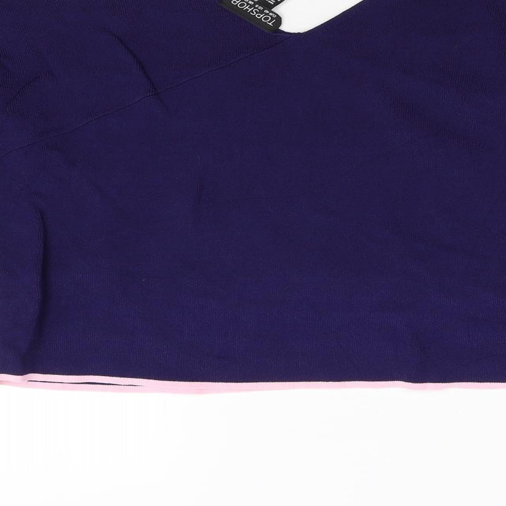 Topshop Womens Blue Knit Pullover Jumper Size 12