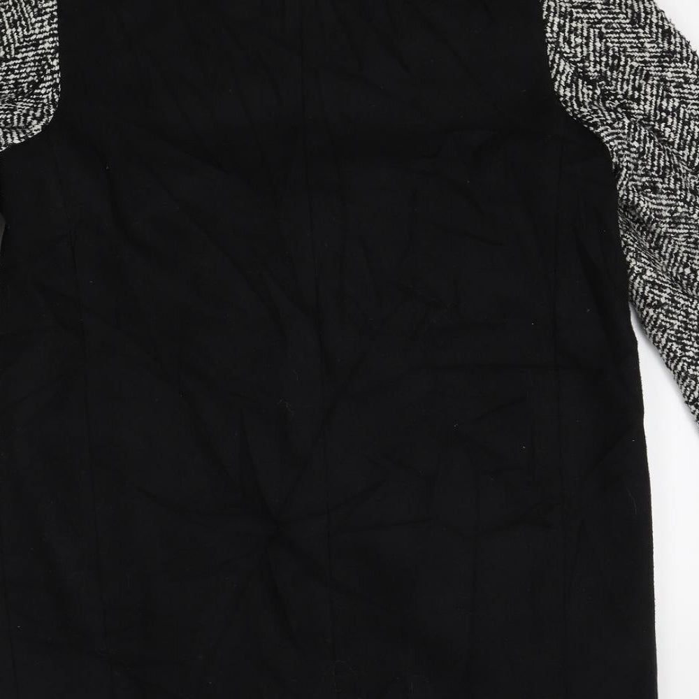 Atmosphere Womens Black Overcoat Coat Size 10