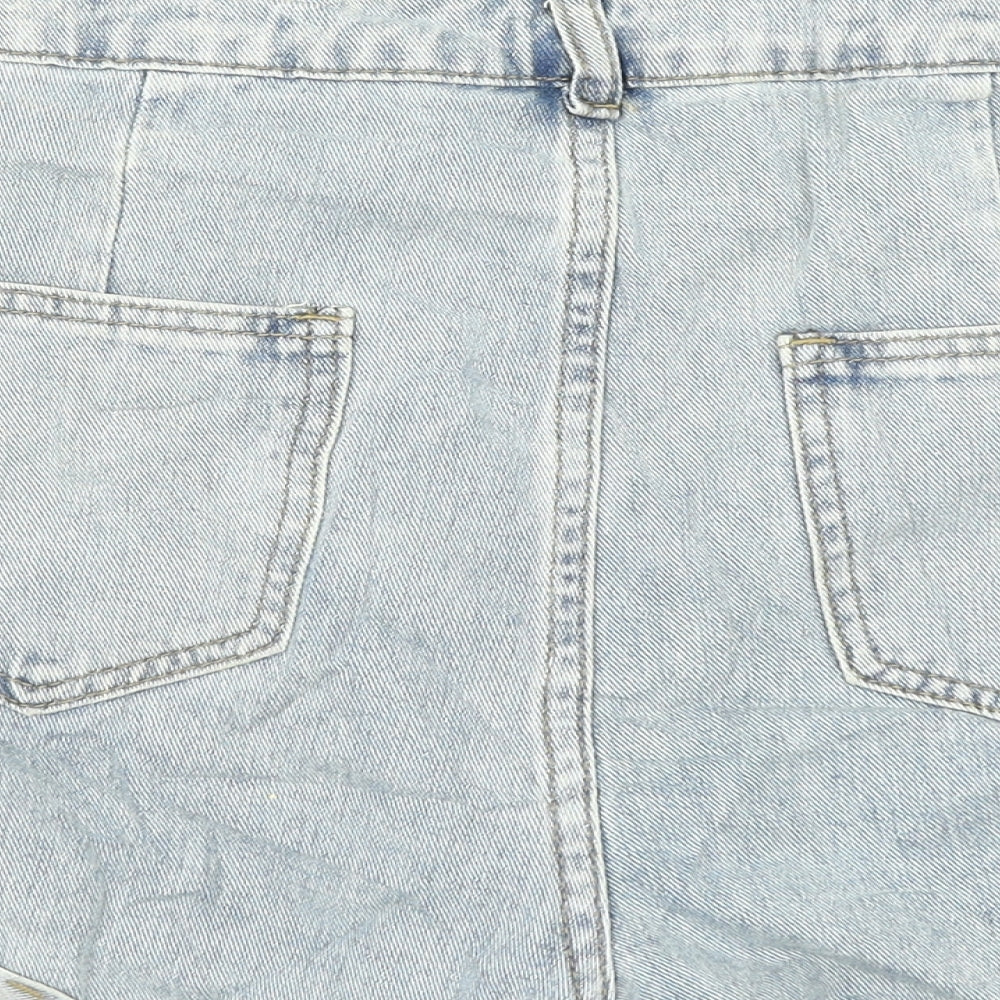 SheIn Womens Blue Denim Hot Pants Shorts Size S