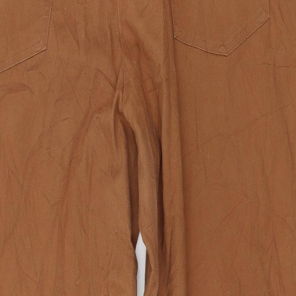 Casual Wear Womens Brown Cropped Trousers Size 20 L23 in