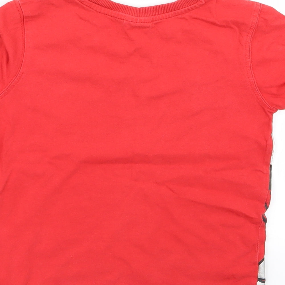 Asda George Boys Red Geometric Basic T-Shirt Size 4-5 Years - spiderman