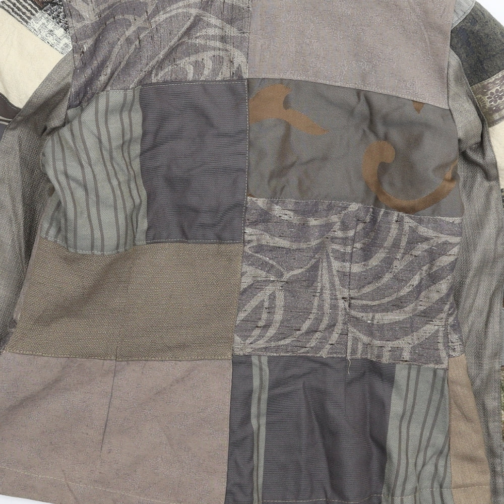 Tia Lin Womens Multicoloured Geometric Jacket Blazer Size M