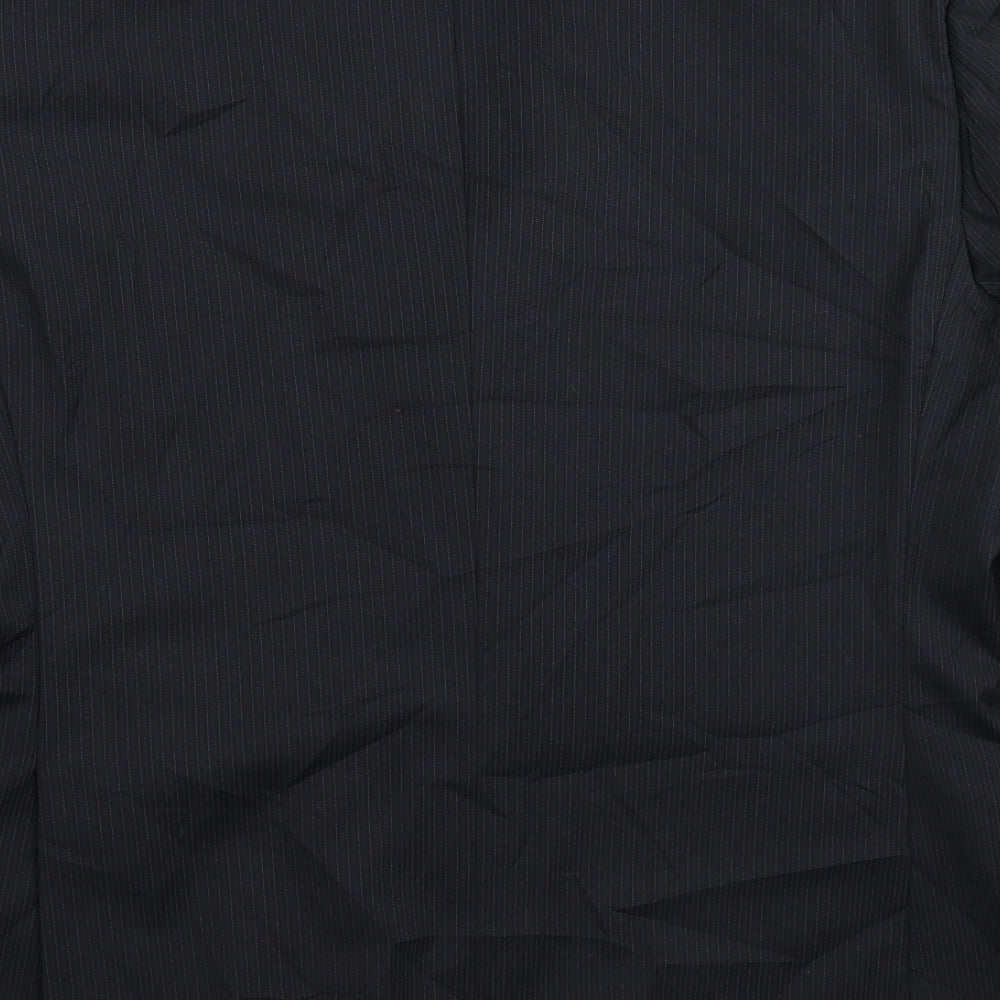 NEXT Mens Black Striped Jacket Suit Jacket Size 40