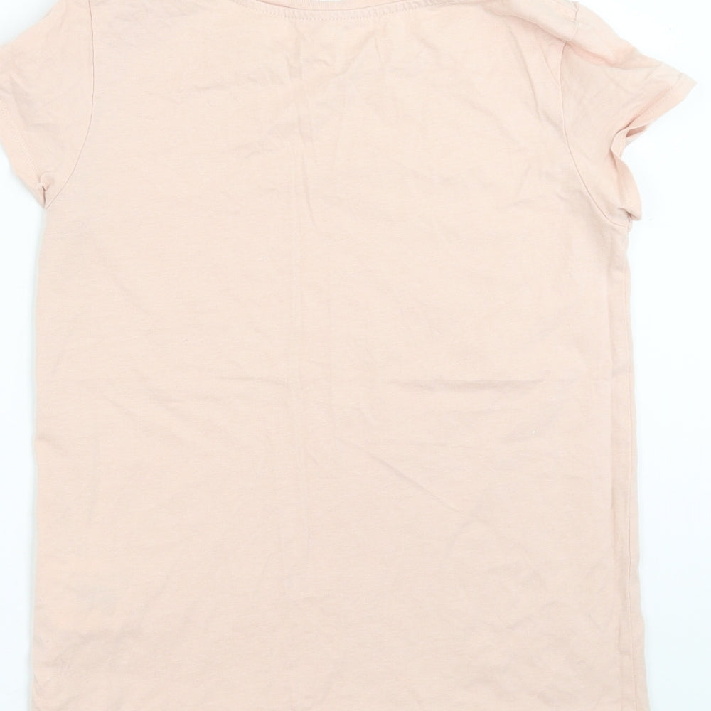 H&M Girls Pink Basic T-Shirt Size 10-11 Years