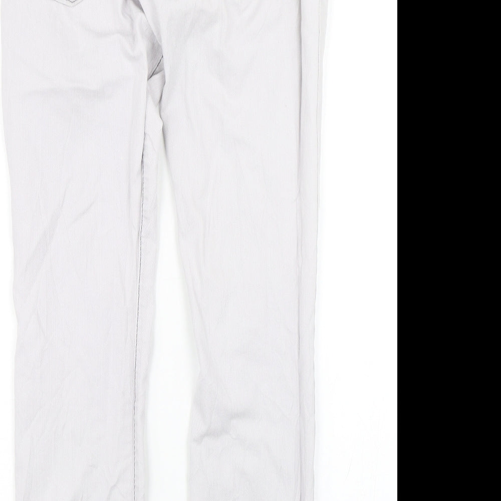 Authentic Denim Womens White Denim Straight Jeans Size S L26 in