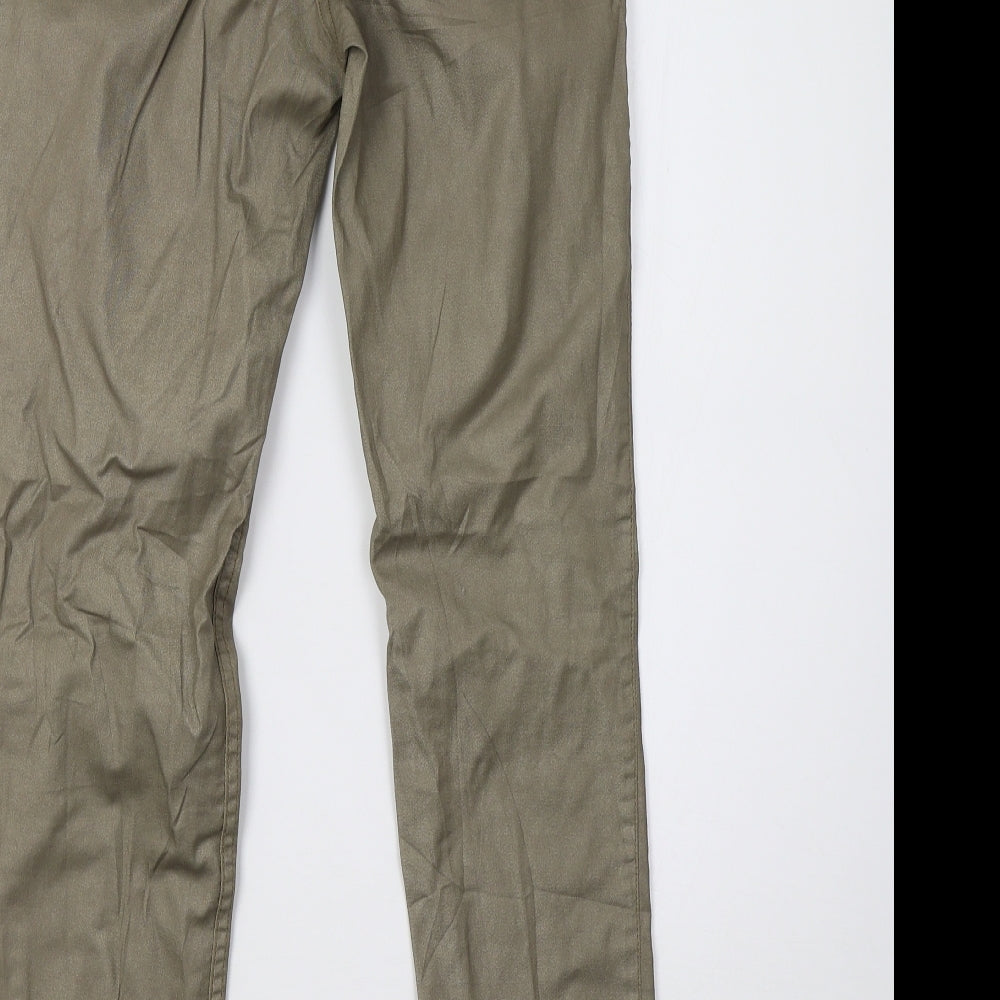 up fashion Womens Gold Latex Skinny Jeans Size 10 L30 in