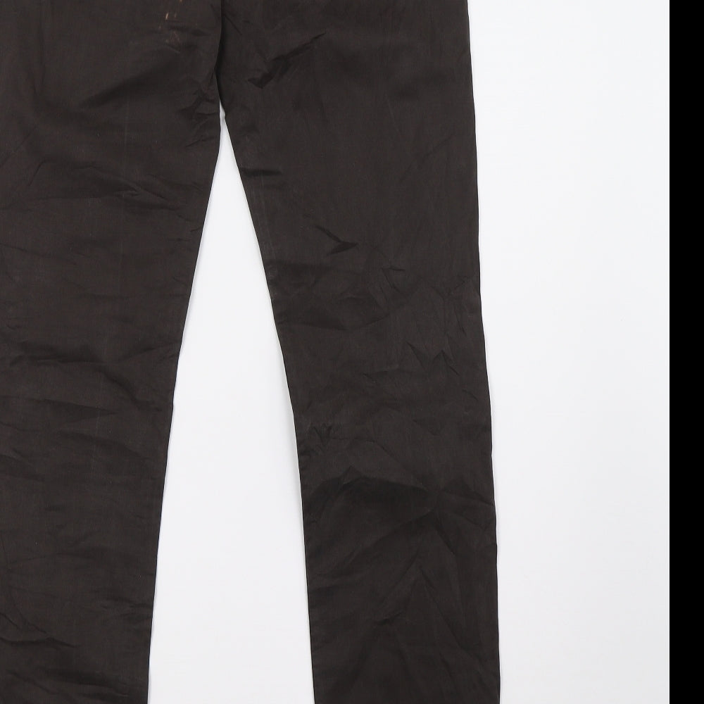 sprit Womens Brown Denim Trousers Size 8 L32 in