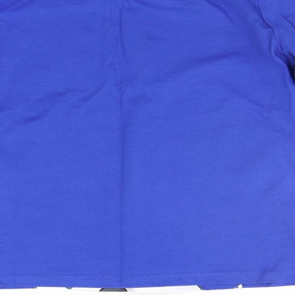 Primark Girls Blue Houndstooth Basic Polo Size 6-7 Years - details on chest