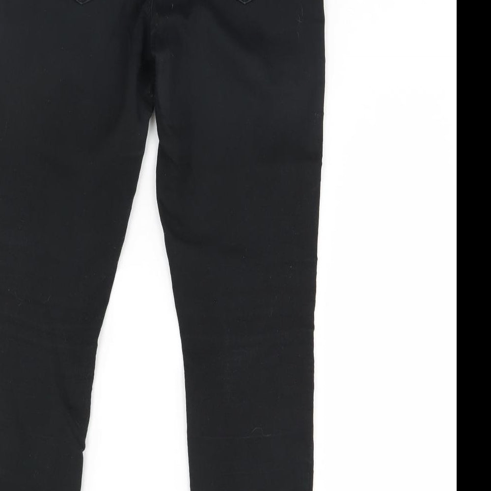 Preworn Womens Black Denim Skinny Jeans Size 12 L30 in