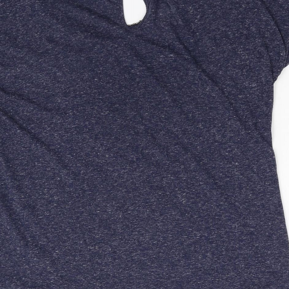 ESMARA Womens Blue Basic T-Shirt Size 14